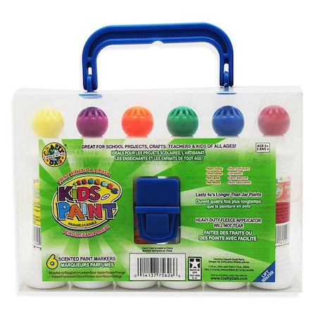 Crafty Dab Crafty Dab CV-75626-2 Paint with Carrying Case - 6 Per Pack - Pack of 2 CV-75626-2